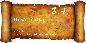 Birkás Anita névjegykártya